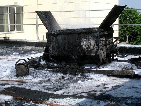 Brand auf dem Schulhausdach